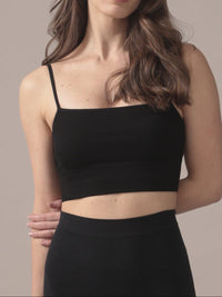 Seamless Cropped Cami in Black