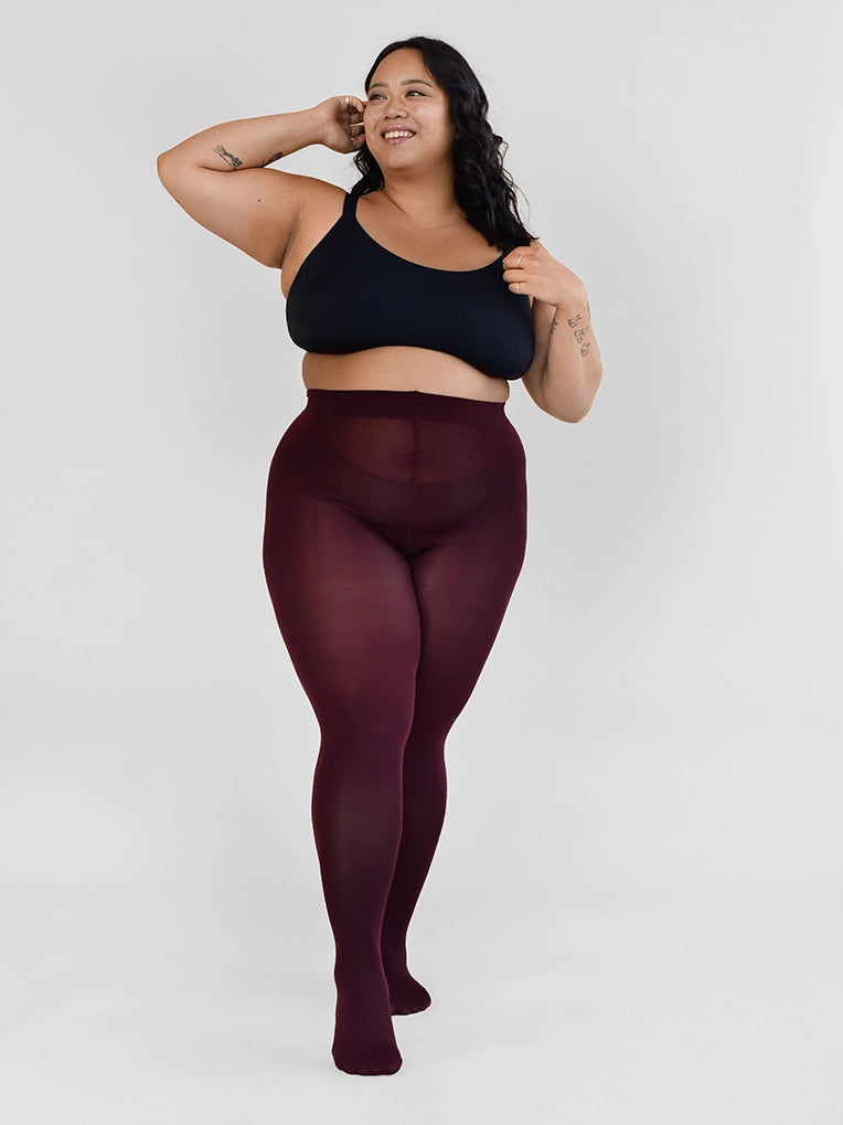 Silky Soft Tights 80D in Burgundy