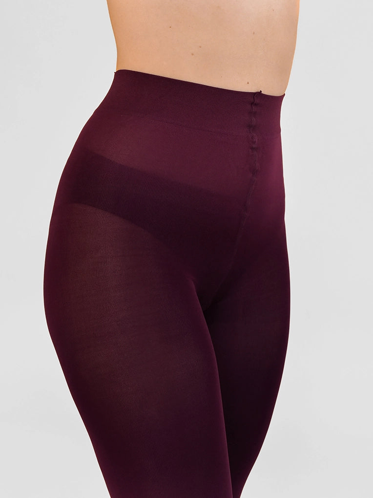 Silky Soft Tights 80D in Burgundy