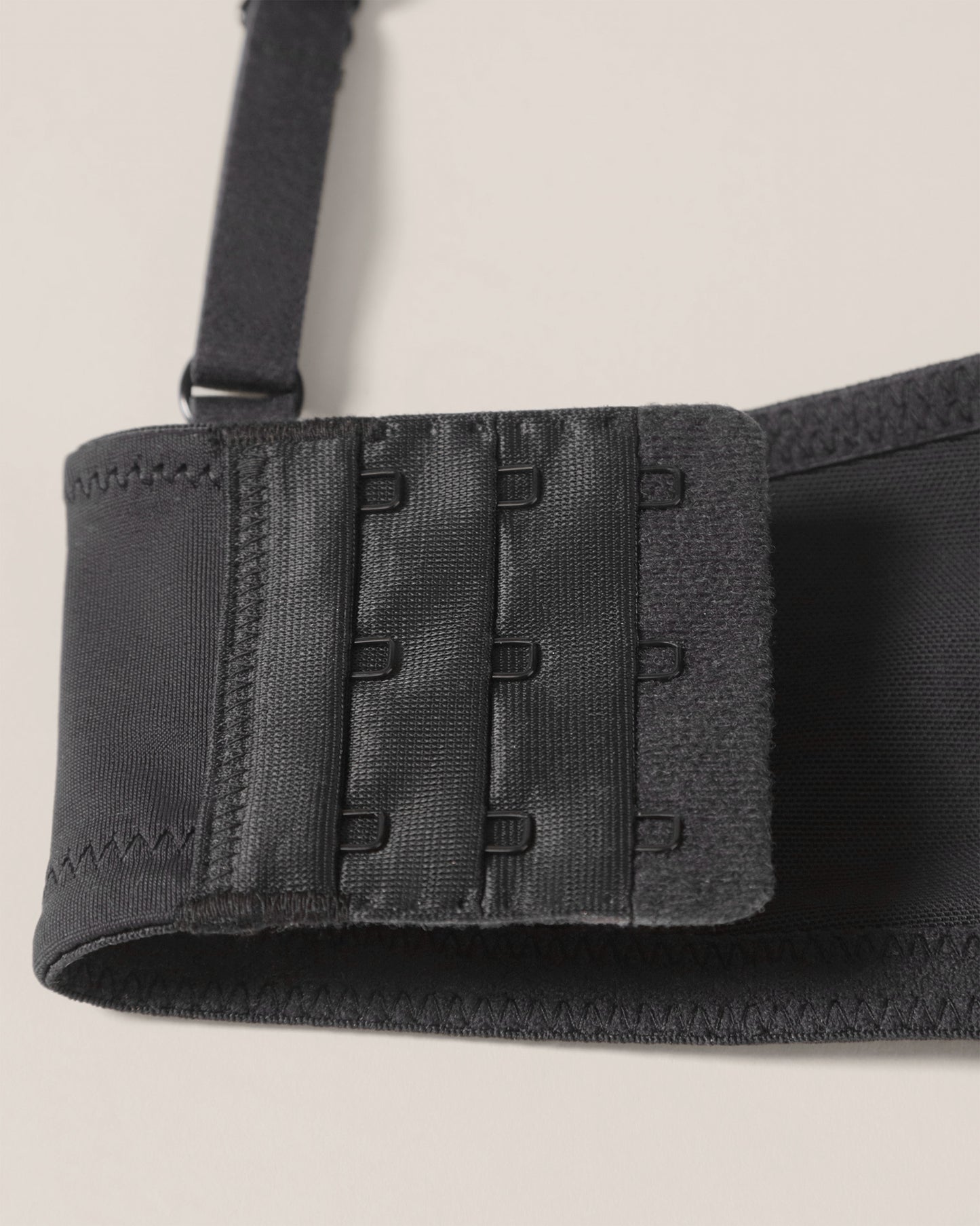 Black bra strap with 3 sets of hooks