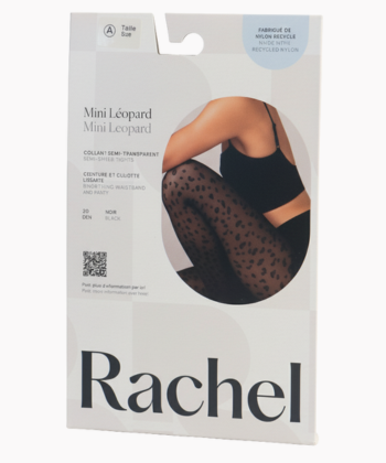 Mini Leopard Tights in Black