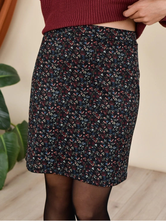 Mini jupe pour femmes fleurie