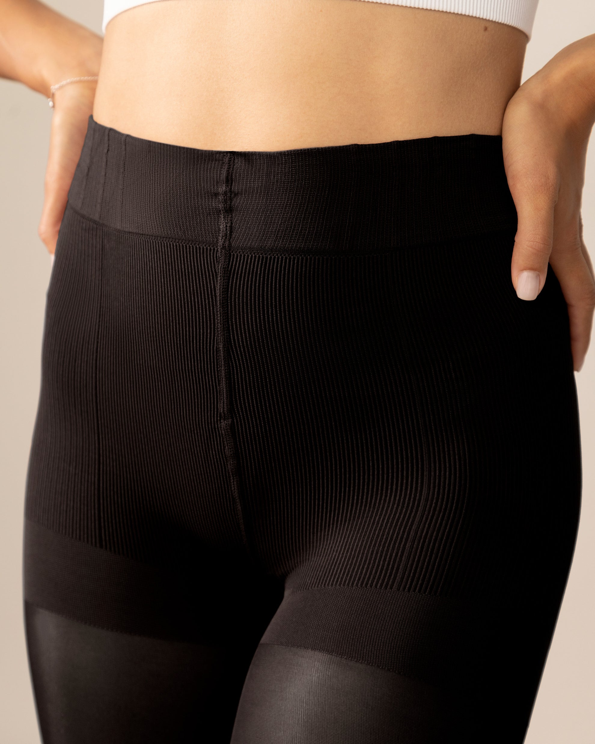 Classic Over-the-Knee Contour Shaping Tights in Black