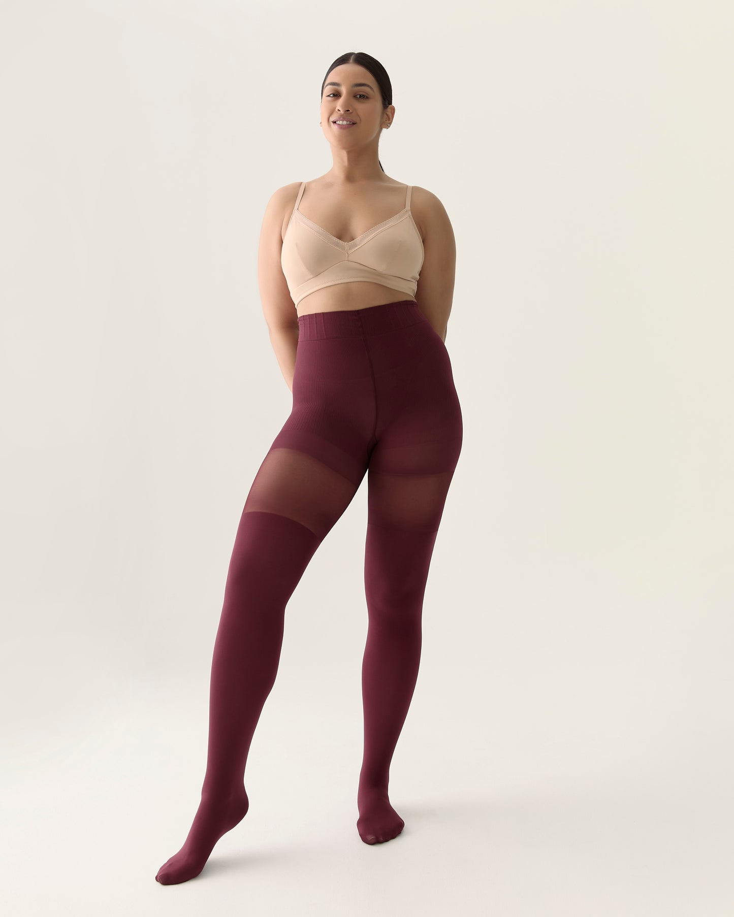 Classic Over-the-Knee Contour Shaping Tights in Zinfandel