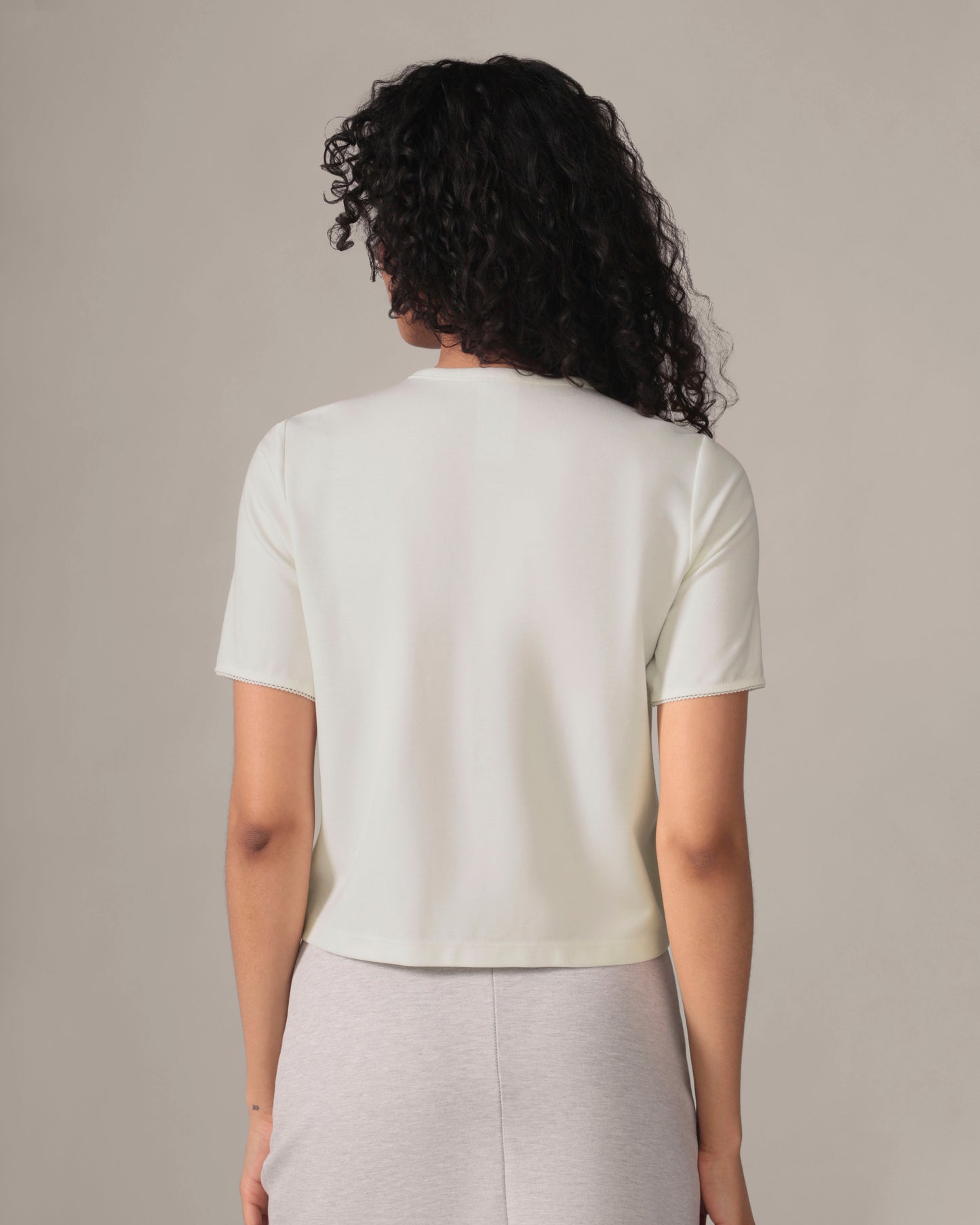 The Perfect Tee - Light Ease knit in Ivory