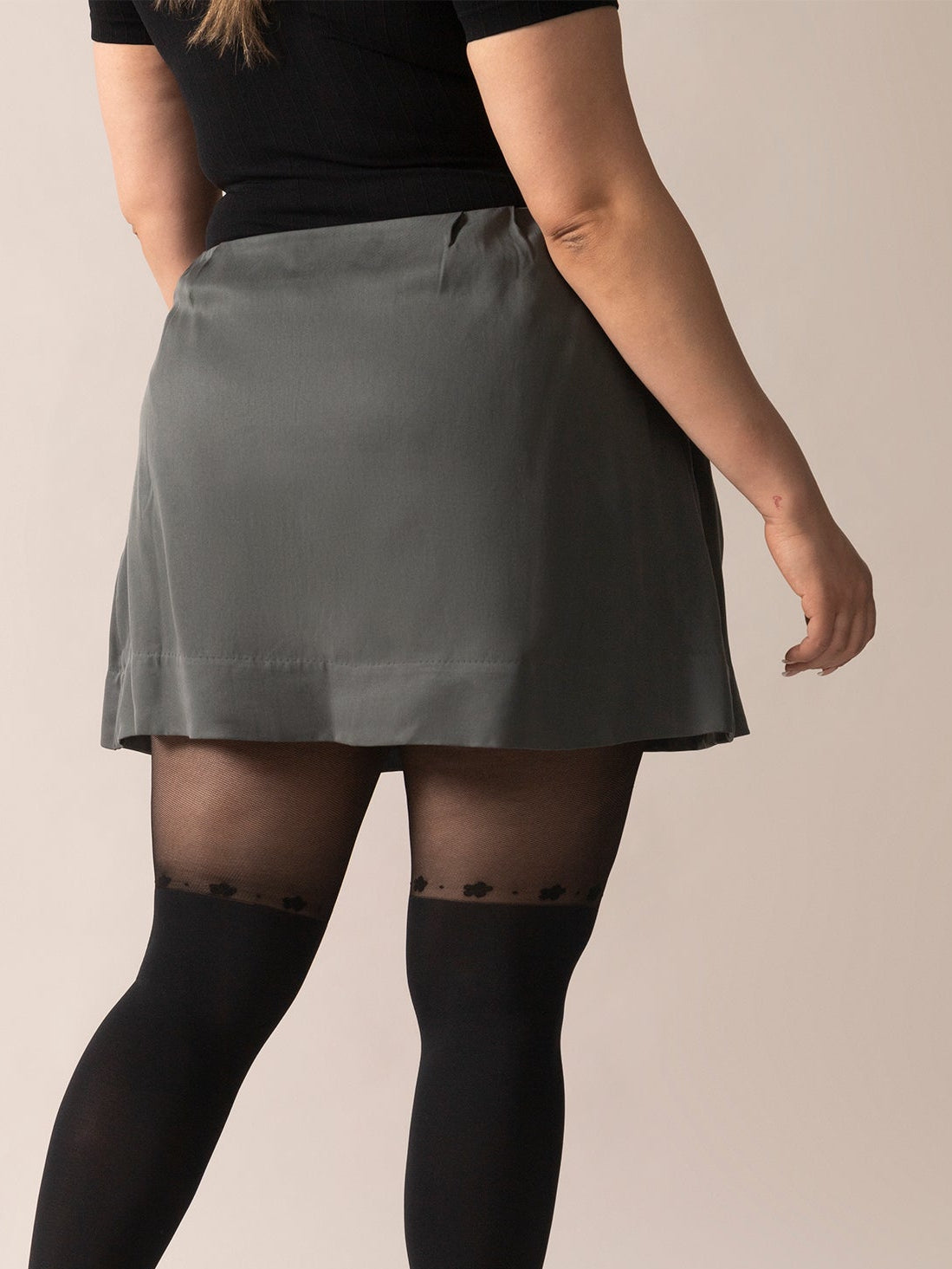 A-Line Eco Twill OTK Skirt in Stormy Green