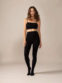 Warm Fleece Tights in Black