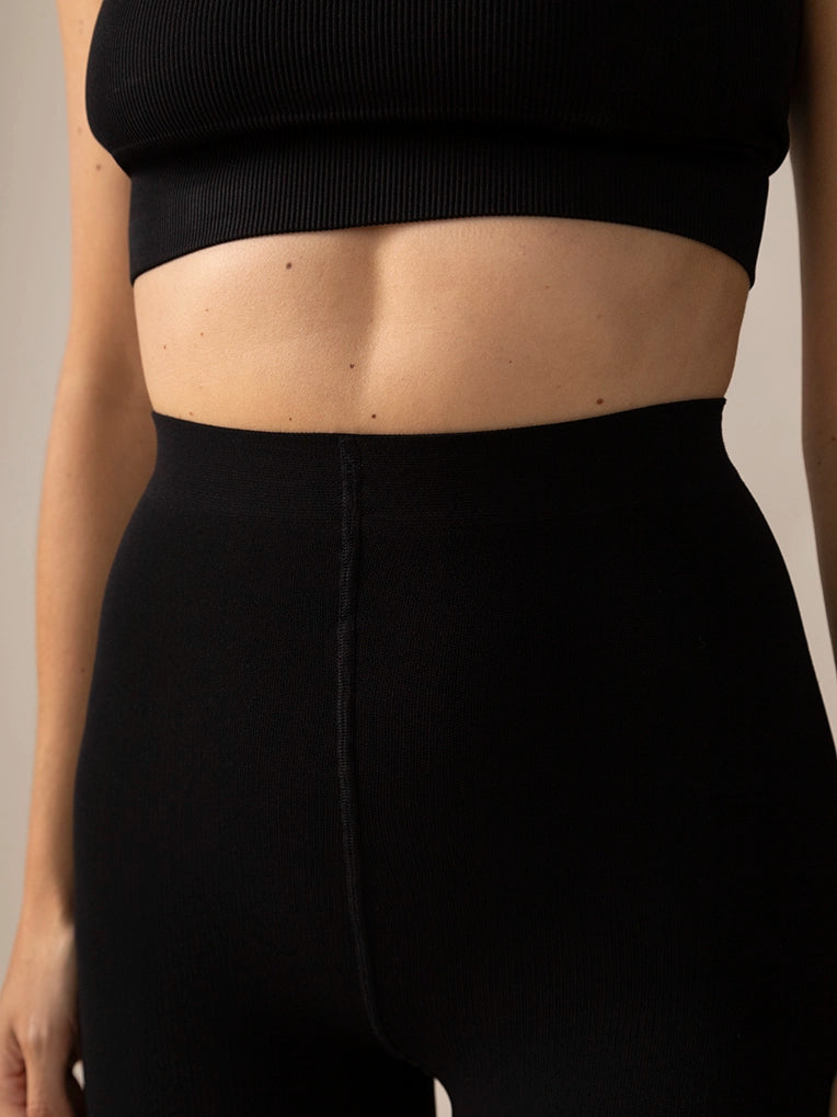 Warm Fleece Tights in Black
