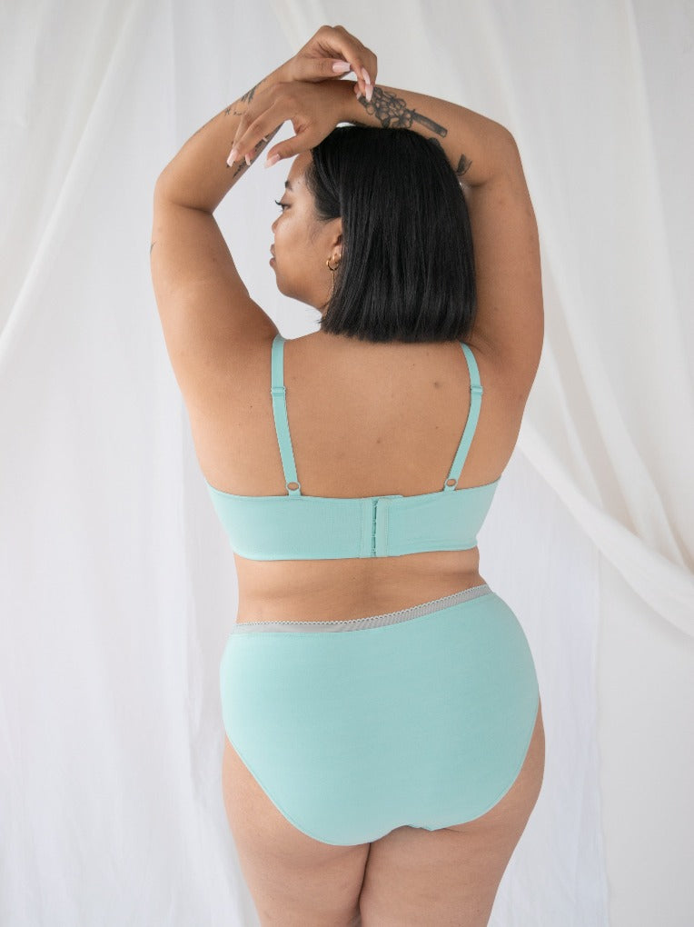 Organic Cotton Cheeky Panty in Green